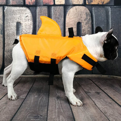 Dog Life Jacket - Adjustable Pet Swimming Vest for Short-Nosed Breeds (Pug, Bulldog, Poodle, Bull Terrier) - Medium, Orange