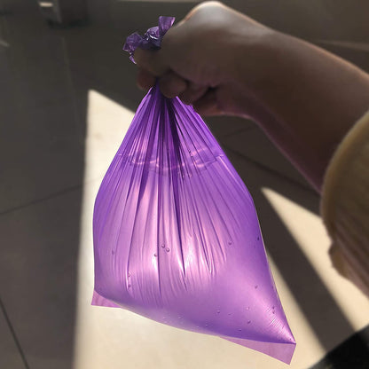 Leak-Proof Dog Waste Bags - 135 Count (9 Rolls, Purple) with Complimentary Bone Dispenser and D-Ring Carabiner Clip