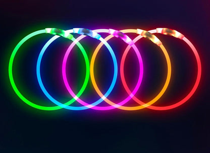 USB Rechargeable LED Dog Collar - Enhanced Night Visibility for Small, Medium, and Large Dogs (Blue)