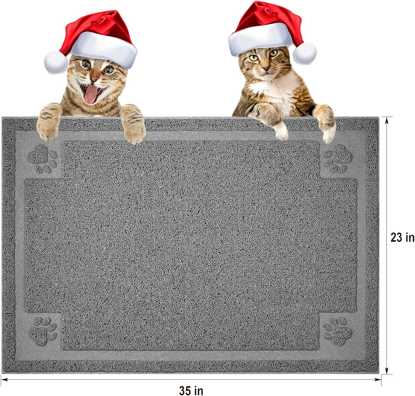 Large Cat Litter Mat Trapper 35" x 23" - Effective Litter Control and Soft on Sensitive Paws, Easy to Clean