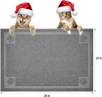 Large Cat Litter Mat Trapper 35" x 23" - Effective Litter Control and Soft on Sensitive Paws, Easy to Clean