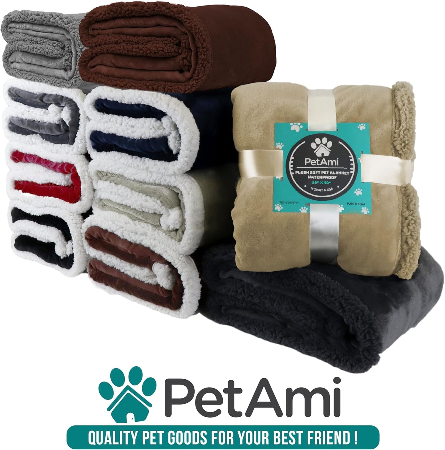Extra Large Dog Blanket for Bed - Soft Reversible Fleece Protector for Furniture, Couch, Car, and Kennel - Plush Sherpa Cat Throw - Washable Twin Size 60x80 in Solid Dark Gray
