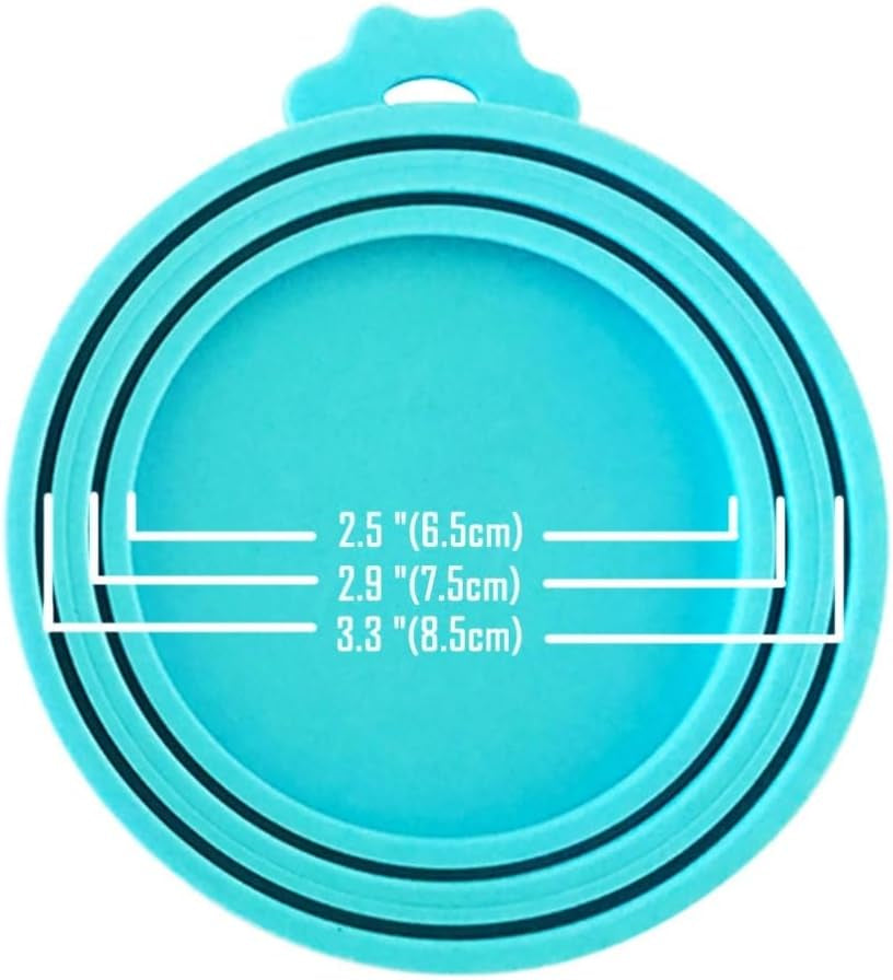 5-Pack Universal Silicone Pet Food Can Covers - BPA Free Lids for Dog and Cat Food Storage, Fits Most Standard Size Cans