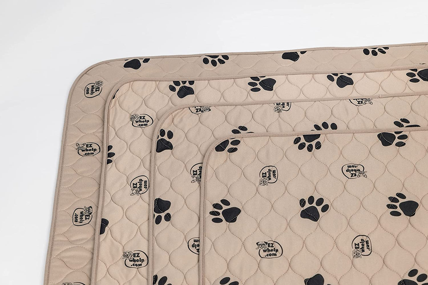 Reusable Waterproof Dog Pee Pads - Washable Potty Training and Whelping Mats, 36x48 Inch, Set of 2 with Rounded Corners