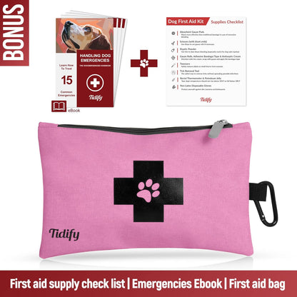 Airline-Approved Dog Travel Bag with Multi-Function Pockets, Food Containers, and Collapsible Bowls - Weekend Travel Tote for Pets (Pink)