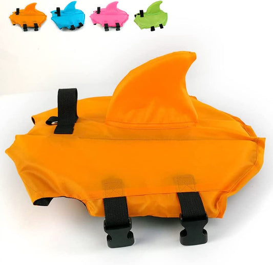 Dog Life Jacket - Adjustable Pet Swimming Vest for Short-Nosed Breeds (Pug, Bulldog, Poodle, Bull Terrier) - Medium, Orange