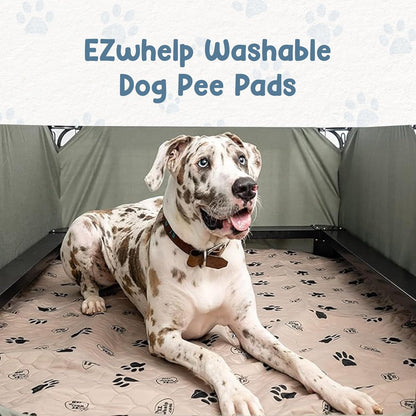 Reusable Waterproof Dog Pee Pads - Washable Potty Training and Whelping Mats, 36x48 Inch, Set of 2 with Rounded Corners